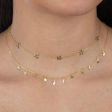 925 Silver Star Charm Choker Necklace