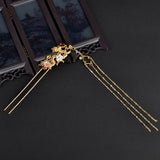 Tassel Dragon Flower Hair Sticks - Women's Jewelry