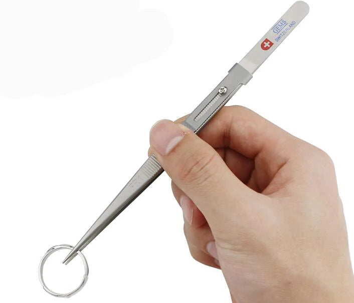 Diamond Gem Stone Tweezers Locking Jewelry Tweezers
