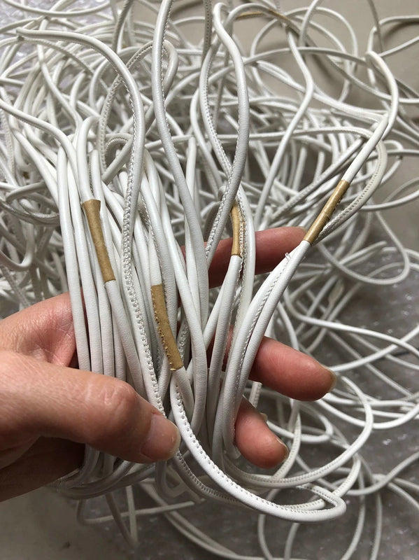 3MM Round Nappa Stitched Leather Cord 20M - Bulk Discounts