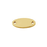DIY Double Inner Holes Mini Oval Tags 6*14MM Logo 50pcs/Lot Stainless Steel