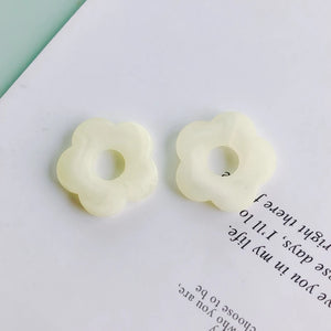 DIY Flower Earrings Resin Frosted Flower Jewelry Accessories