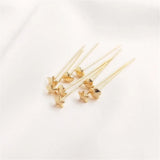 14K Filled T Word Needle Jewelry Materials