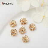 Brass Metal Plated Flower Spacer Beads for Jewelry Making