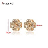 Brass Metal Plated Flower Spacer Beads for Jewelry Making