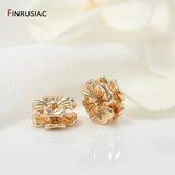 Brass Metal Plated Flower Spacer Beads for Jewelry Making