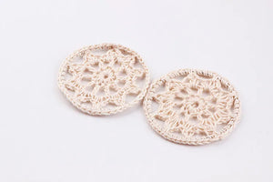 DIY Jewelry Earring Pendant Accessory Colorful Nylon Flower Decoration 30pcs/lot