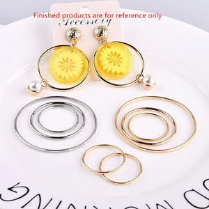 Alloy Geometry Round Shape Metal Charms for Earrings/Pendants