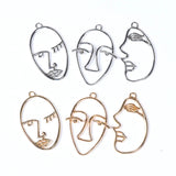 50pcs Exaggeration Cartoon Face Alloy Earring Pendants