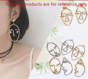50pcs Exaggeration Cartoon Face Alloy Earring Pendants