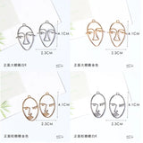 50pcs Exaggeration Cartoon Face Alloy Earring Pendants