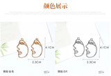 50pcs Exaggeration Cartoon Face Alloy Earring Pendants