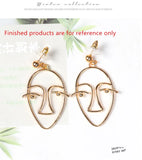 50pcs Exaggeration Cartoon Face Alloy Earring Pendants