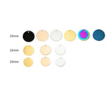 DIY Round Circle Logo Tag 30pcs Stainless Steel