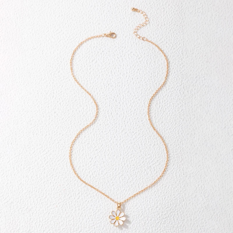 Bohemian Daisy Pendant Necklace Charm Flowers Choker Jewelry