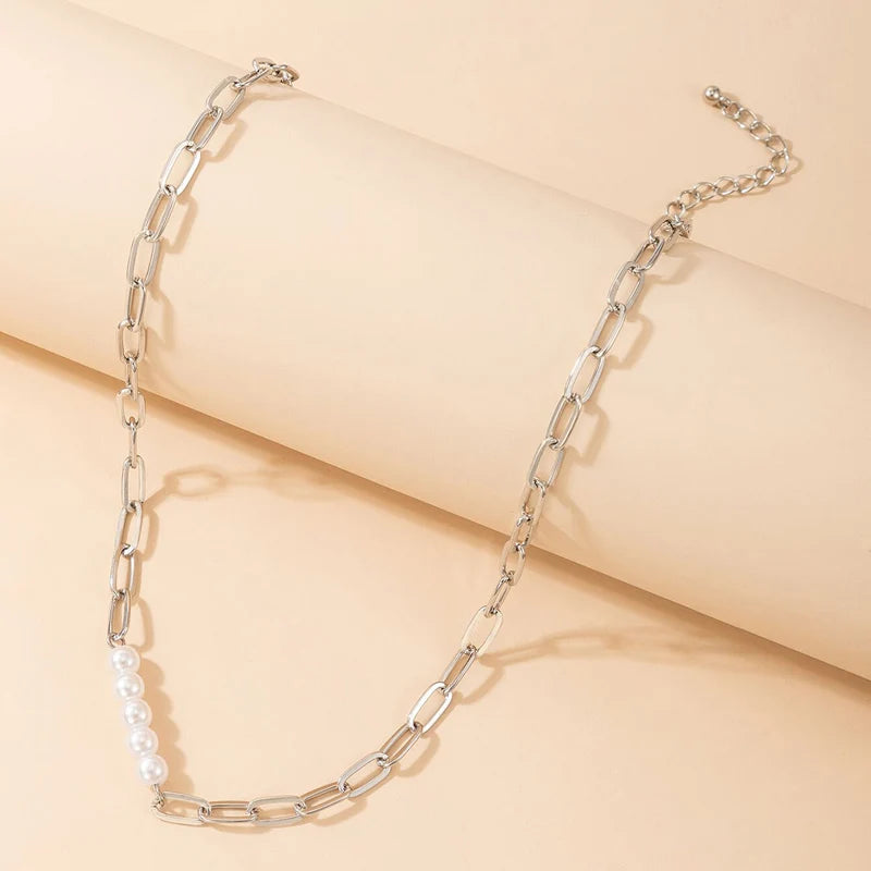 Geometric Alloy Choker Necklace for Women