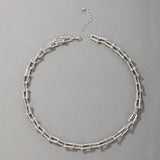 Geometric Alloy Choker Necklace for Women