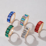Colorful Rhinestone Geometry Women's Crystal Stone Ring