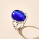 Crystal Stone Joint Midi Rings Water Drop Opal Alloy Metal Ring