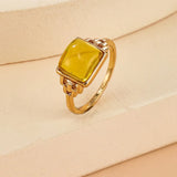 Crystal Stone Joint Midi Rings Water Drop Opal Alloy Metal Ring