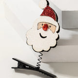 Docona Christmas Reindeer Horn Pompom Girl Hair Clip