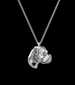 Boxer Necklace Embossed Pendant Jewelry Golden Plated Fast
