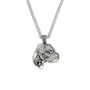 Boxer Necklace Embossed Pendant Jewelry Golden Plated Fast