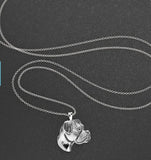 Boxer Necklace Embossed Pendant Jewelry Golden Plated Fast