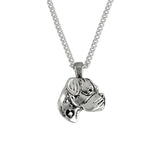 Boxer Necklace Embossed Pendant Jewelry Golden Plated Fast