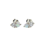 925 Silver Opal CZ Mini Stud for Piercing Earring