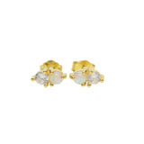 925 Silver Opal CZ Mini Stud for Piercing Earring