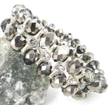 Elastic Rhinestone Spacer Bracelet Women Jewelry