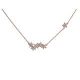 925 Silver Star Tassel Choker Necklace for Women 41+5cm Chain