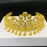 Dubai Hollow Flowers Women Crown Wedding Headpieces