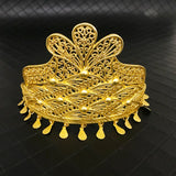 Dubai Hollow Flowers Women Crown Wedding Headpieces