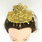 Dubai Hollow Flowers Women Crown Wedding Headpieces