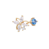 S925 Silver Crystal Clip Earrings for Women