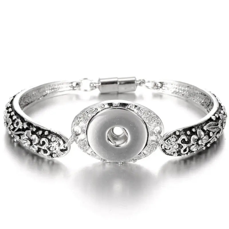 Flower Zircon Bracelet Jewelry for Women - Hot Transfer Button Bracelet