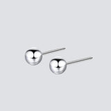 Stainless Steel Ball Stud Earrings Set for Women