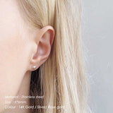 Stainless Steel Ball Stud Earrings Set for Women