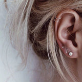 Stainless Steel Ball Stud Earrings Set for Women