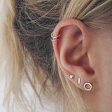 Stainless Steel Ball Stud Earrings Set for Women