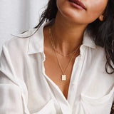 Layered Chain Necklace for Women Stainless Steel Pendant Style Jewelry
