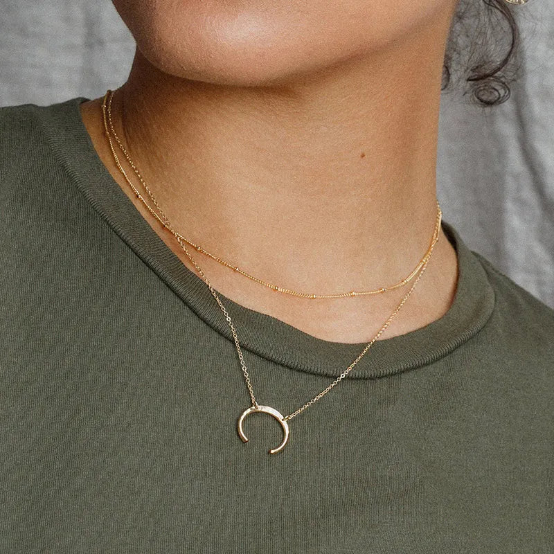 Street Style Choker Necklace Charm Pendant Women Stainless Steel Jewelry