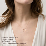 Street Style Choker Necklace Charm Pendant Women Stainless Steel Jewelry