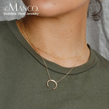 Street Style Choker Necklace Charm Pendant Women Stainless Steel Jewelry