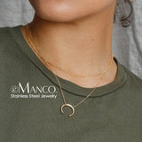 Street Style Choker Necklace Charm Pendant Women Stainless Steel Jewelry