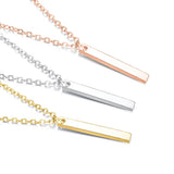 Stainless Steel Pendant Necklace Thin Link Chain Minimalist Choker Jewelry