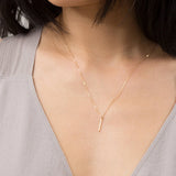 Stainless Steel Pendant Necklace Thin Link Chain Minimalist Choker Jewelry