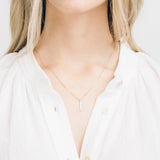 Stainless Steel Pendant Necklace Thin Link Chain Minimalist Choker Jewelry